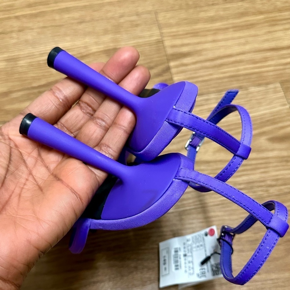 ZARA Purple open toe sandals - Picture 6 of 11